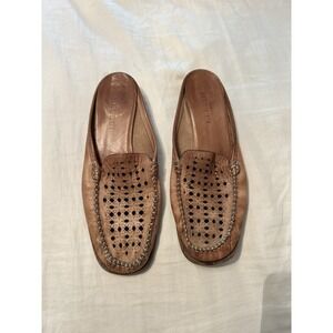 Sesto Meucci Women's Leather Mules Slip-On Shoes, Size 8.5, Made In Italy